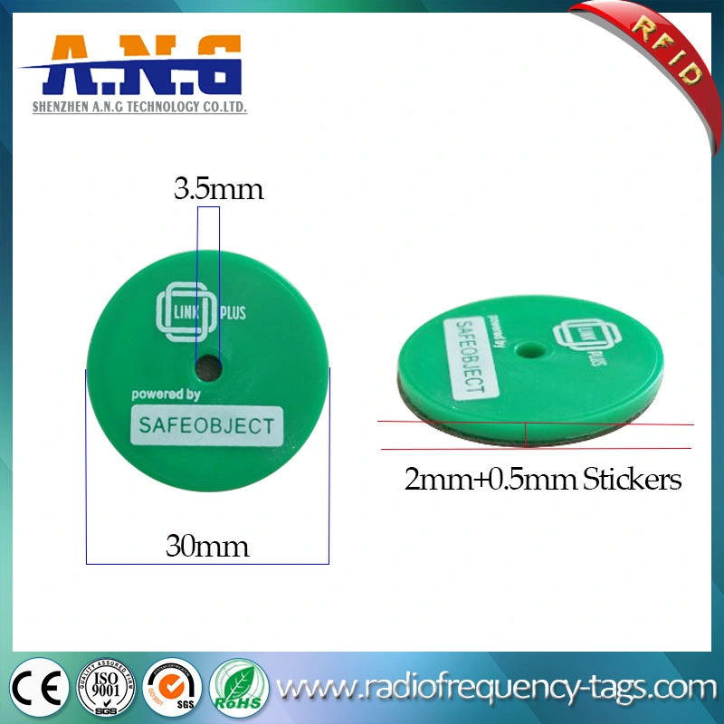 13.56MHz PVC Round Transparent Hf RFID Coin Tag