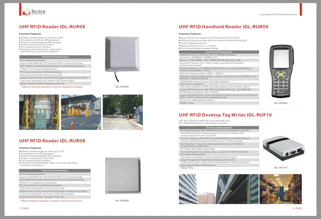 12m Integrated Long Range UHF RFID Reader for Non-Stop Parking System